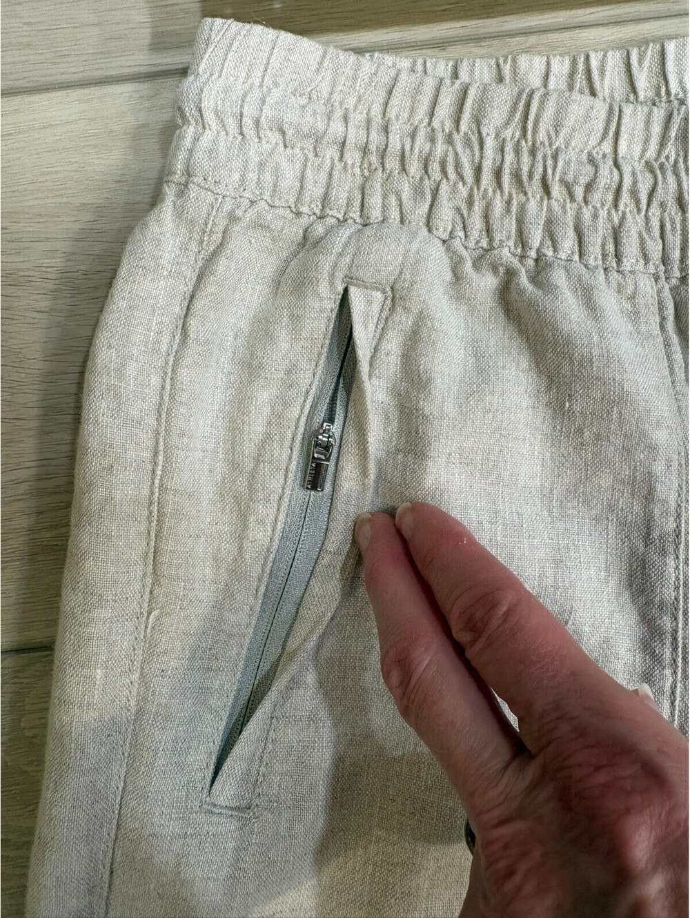 Athleta Women’s Small/Tall Retreat 100% Linen High Rise Wide Leg Pants EUC - Picture 2 of 9